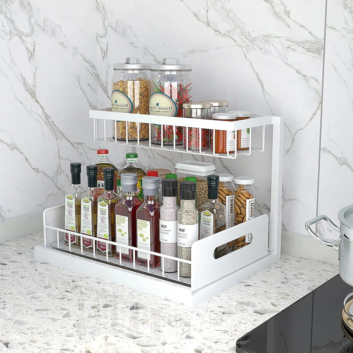 2 Pack Pull Out Cabinet Organizer