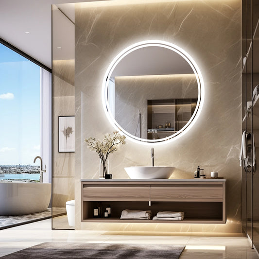 Mirror with LED Lights Circle Backlit