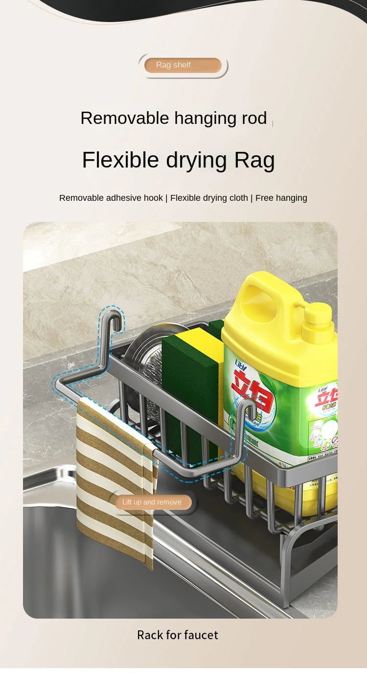 Kitchen Cleaning Cloth Storage Draining Rack