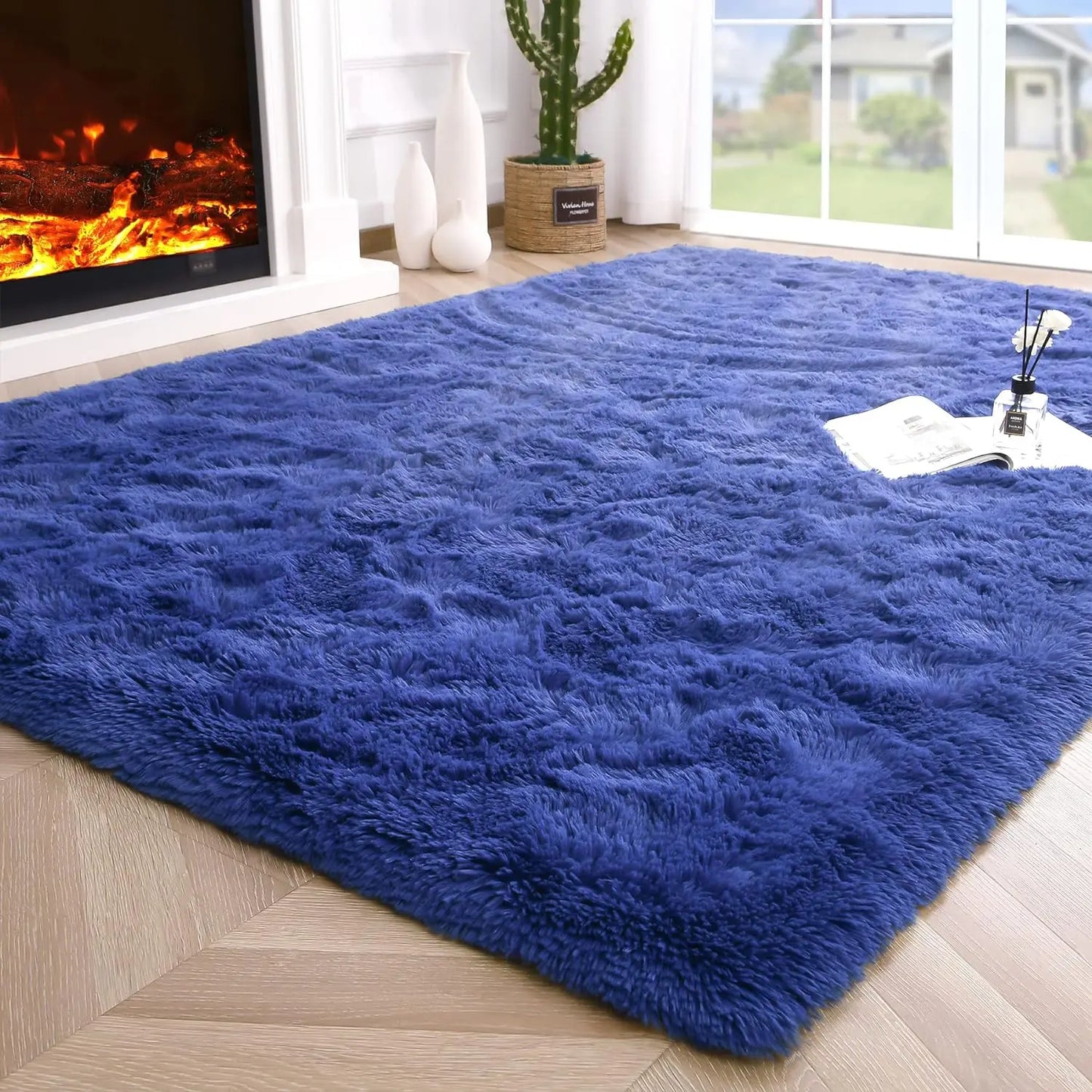 Fluffy Area Rug Non Slip for Hardwood Floors