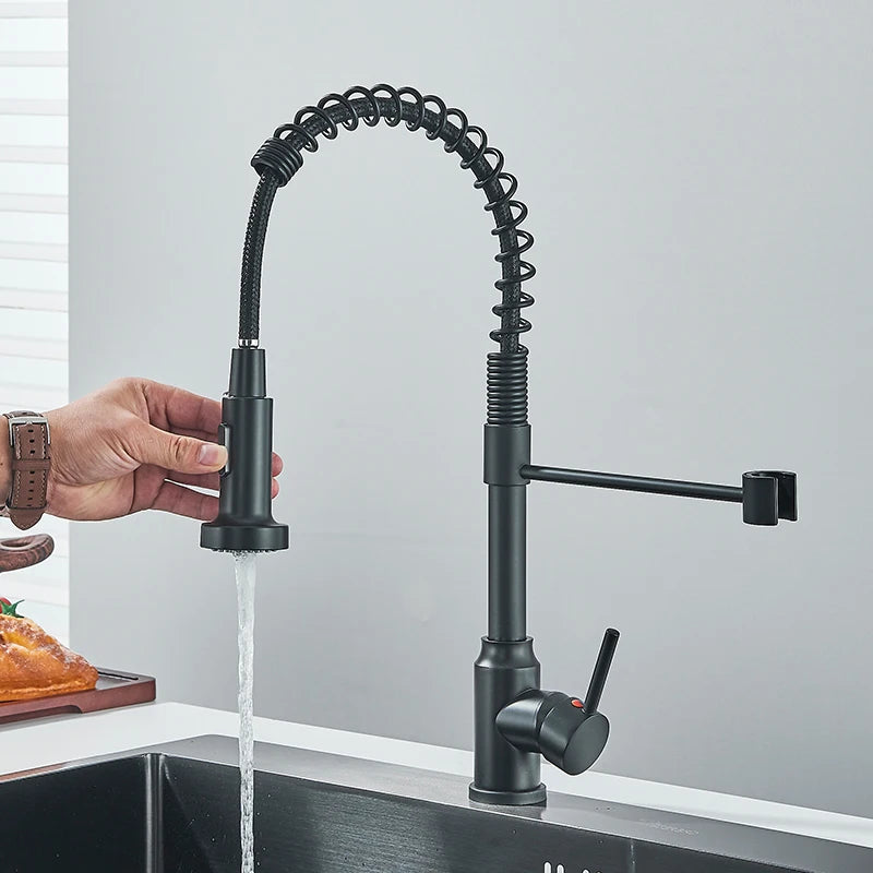 Pull Down Kitchen Faucet 360° Swivel Nozzle