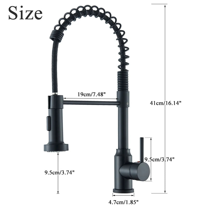 Pull Down Kitchen Faucet 360° Swivel Nozzle