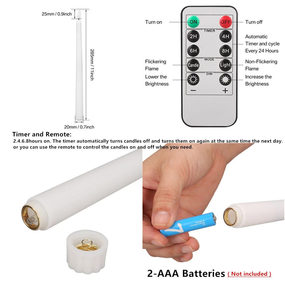 Candle Flameless Flickering LED Battery Operated