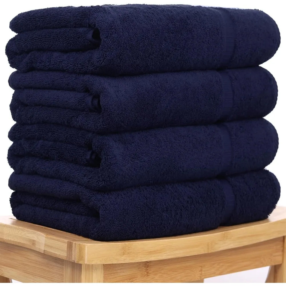 Super absorbent bath towel set of 4