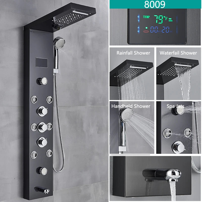 LED Rainfall Shower Panel System