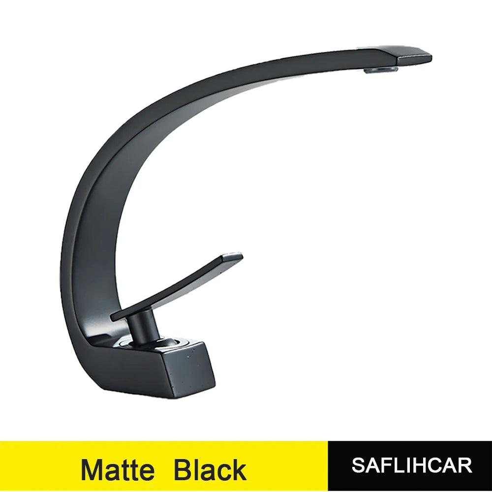 Bathroom Faucet Single Handle Deck Mount Crane