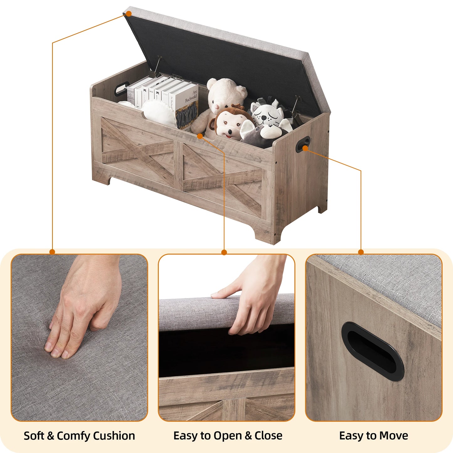 Storage Chest with Liftable Top