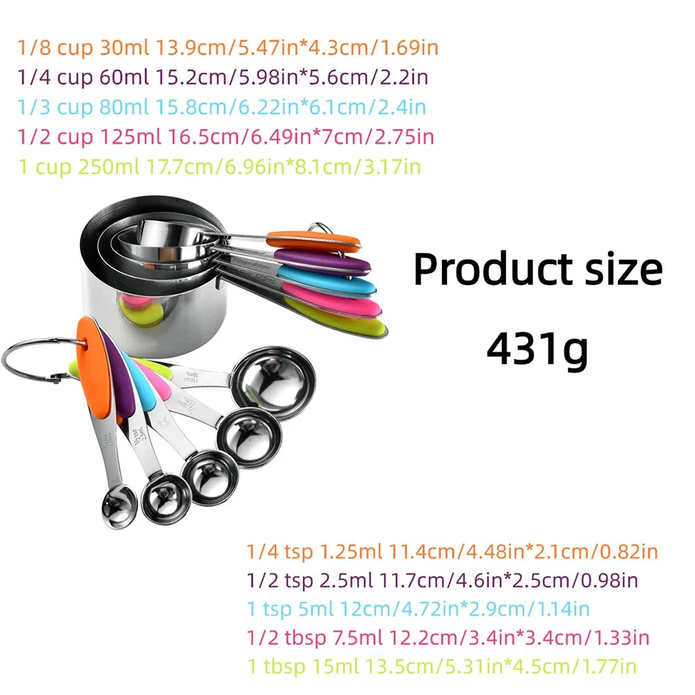 Stainless Steel Measuring Cups And Spoons