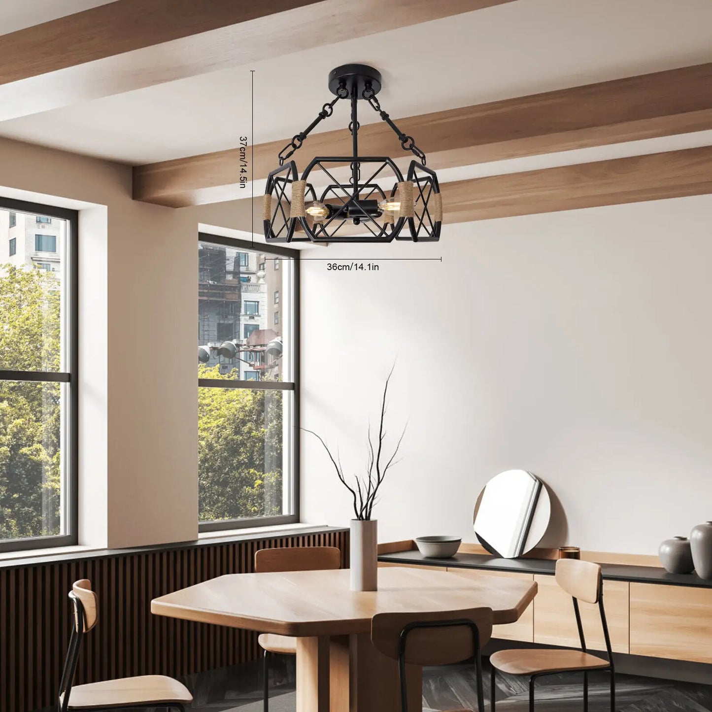 Rustic Farmhouse Ceiling Light