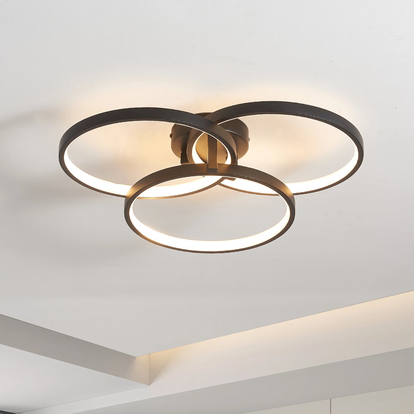 LED Ceiling Light 3-Ring Flush Mount Fixture