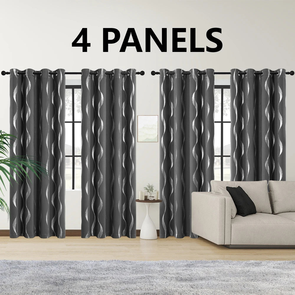 4PCS Blackout Curtains