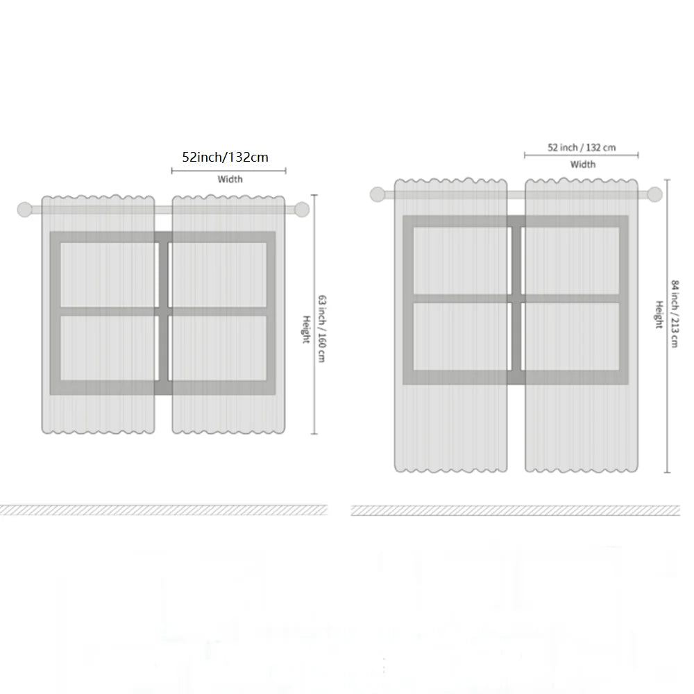 4PCS Blackout Curtains