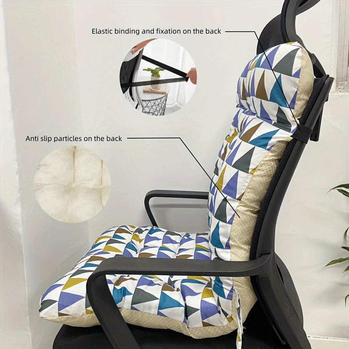 Chair Cushion with Backrest Support