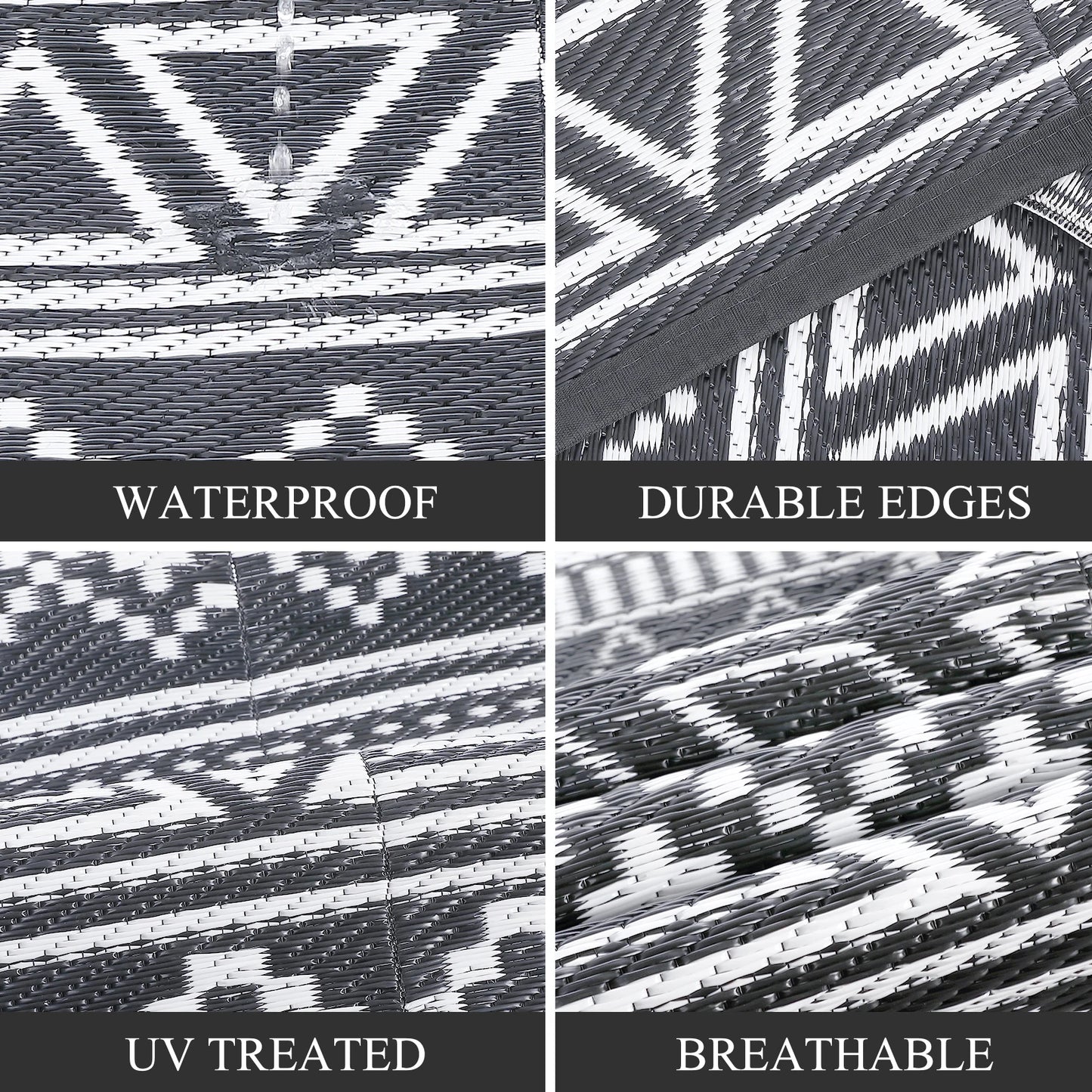 Outdoor 5x8 Waterproof Reversible Rug