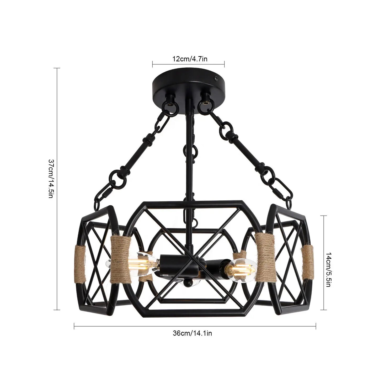 Rustic Farmhouse Ceiling Light
