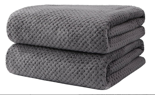 Bath Towel Set 2 Pack Microfiber Ultra Absorbent