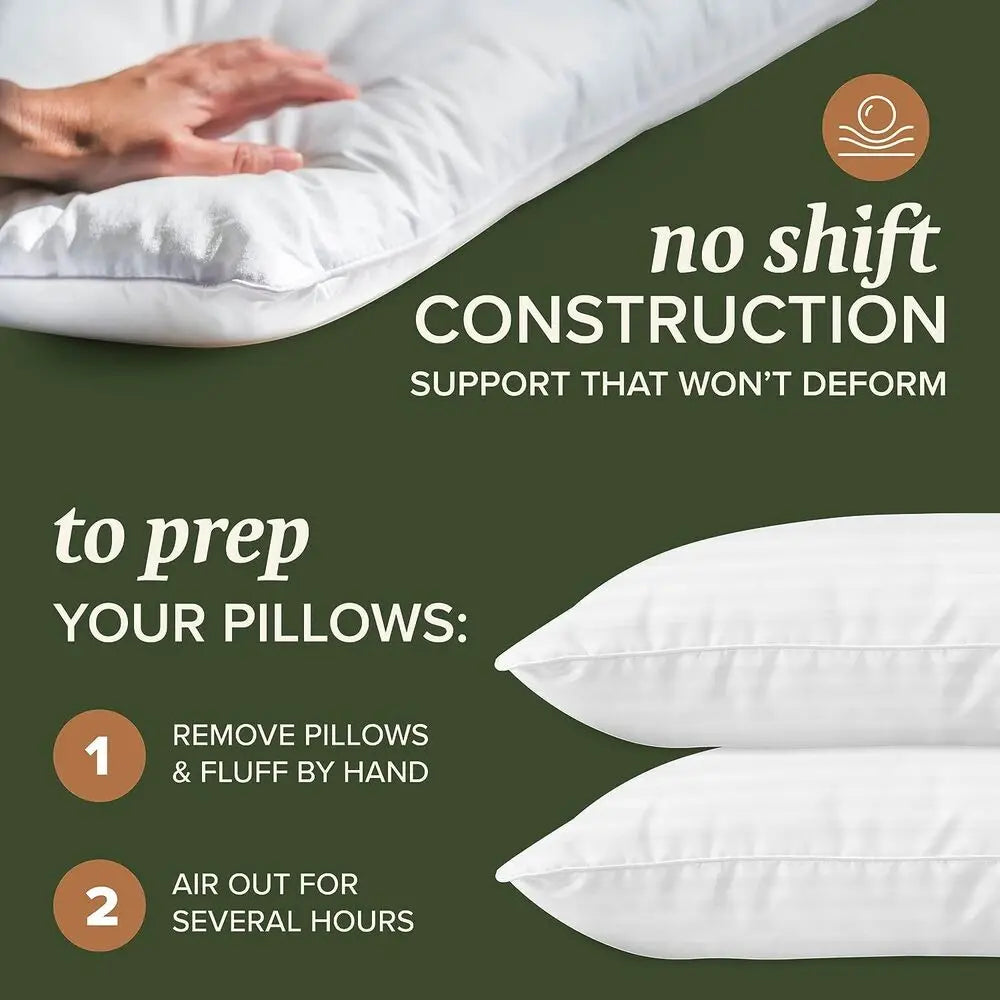 Set of 2 Bed Pillows Standard King