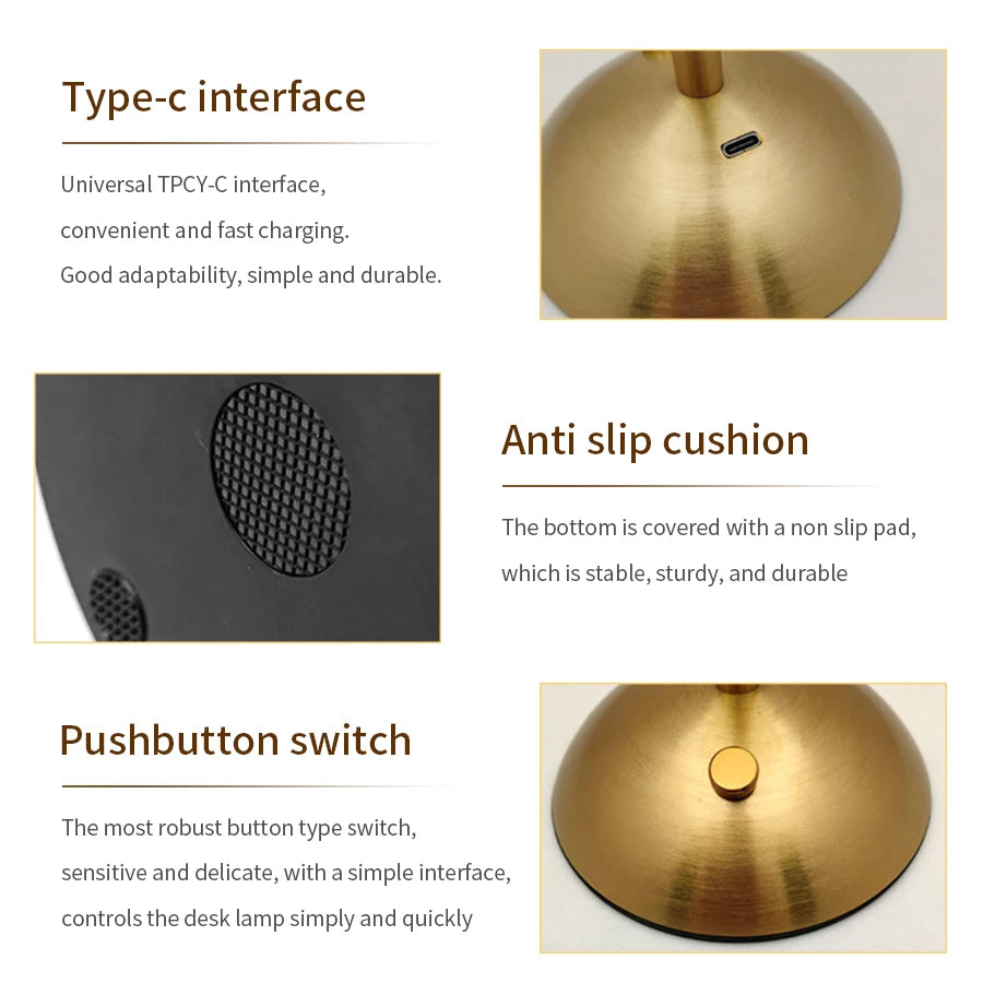LED Table Lamp Touch Sensor Dimmable Night Light