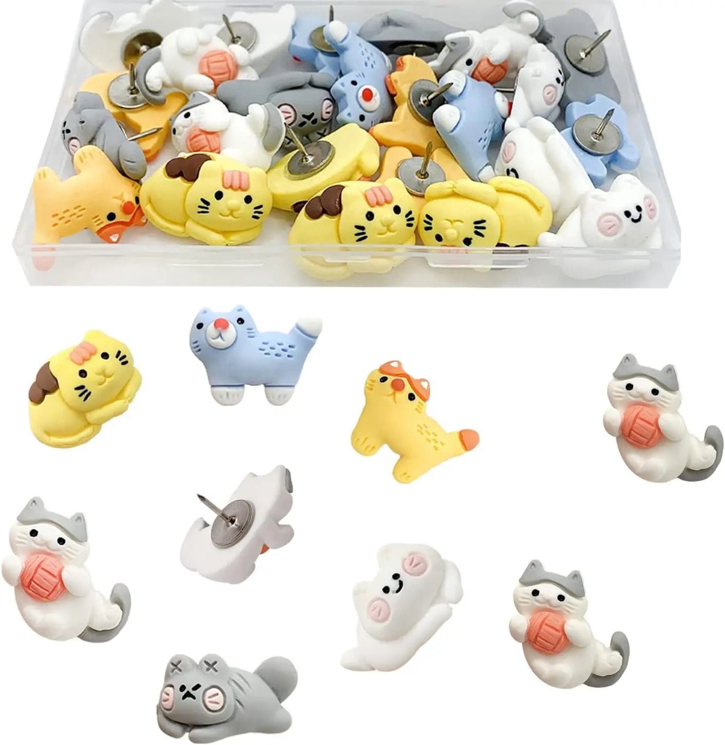 30 pcs Cartoon Push Pins for Cork Board