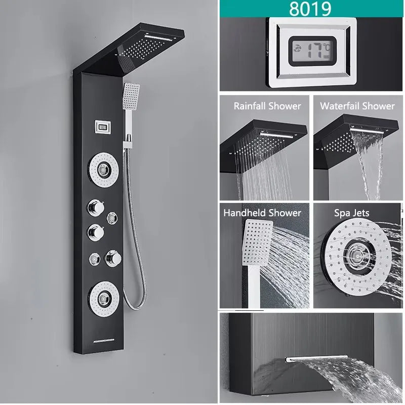 LED Rainfall Shower Panel System