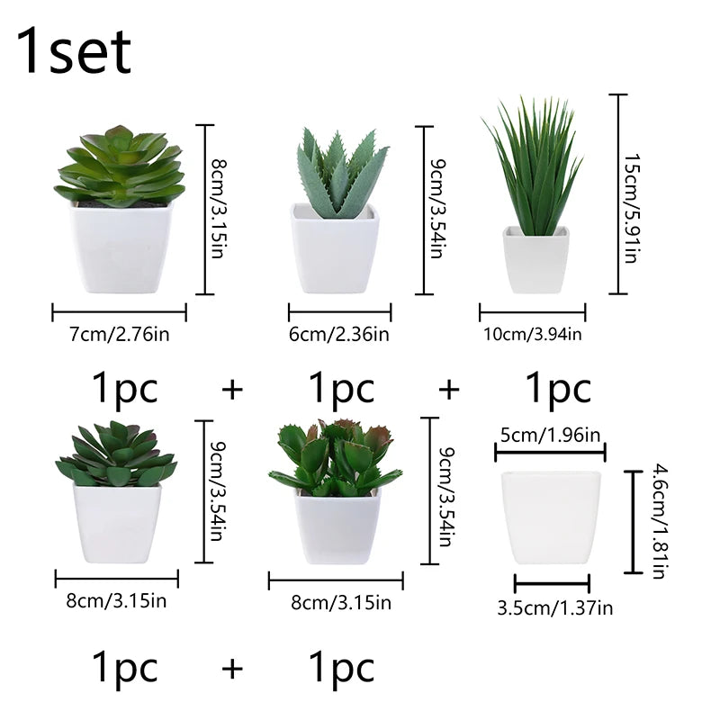 1SET Simulation Mini Potted Plant