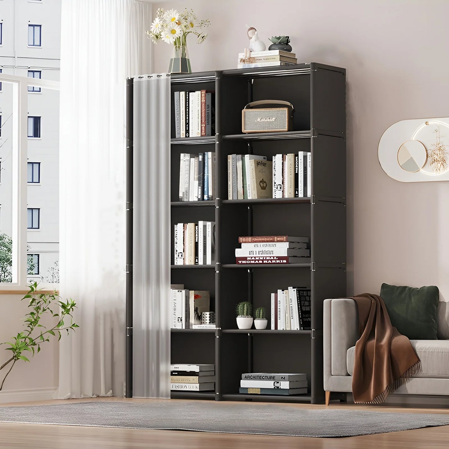 Storage Rack with Curtain