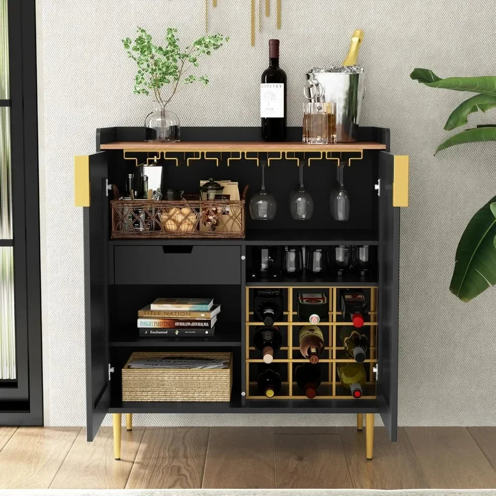 Sideboard Cabinet with Wine Rack & Drawers