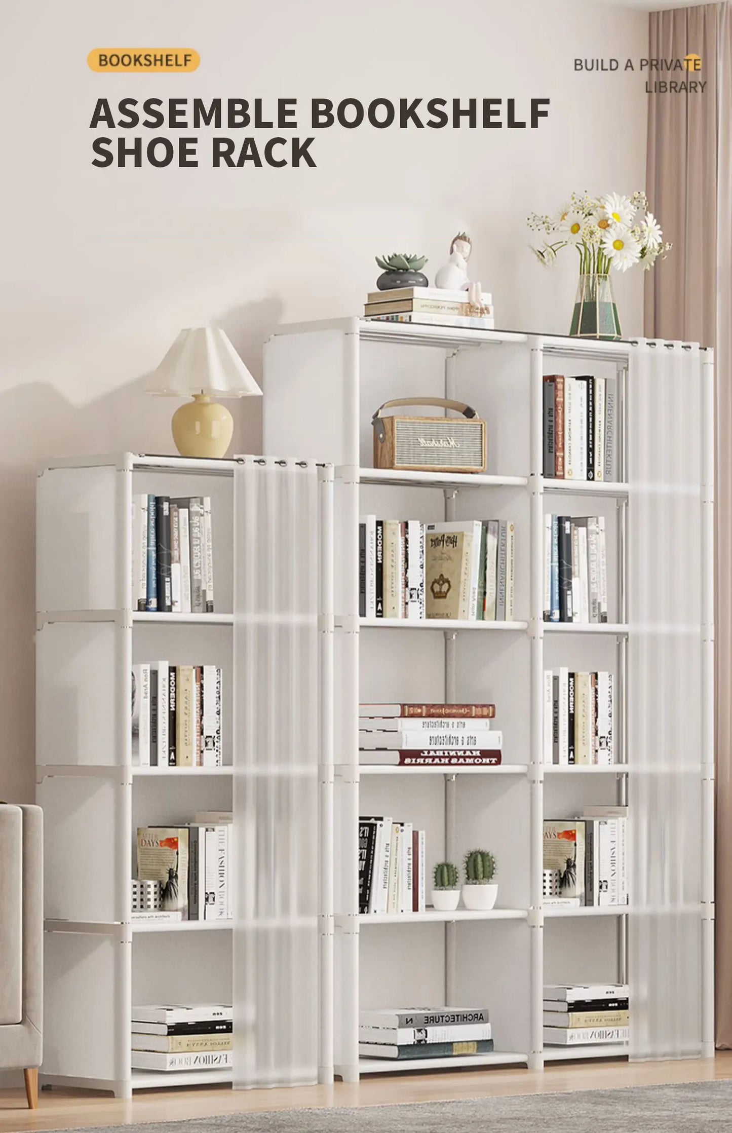 Storage Rack with Curtain