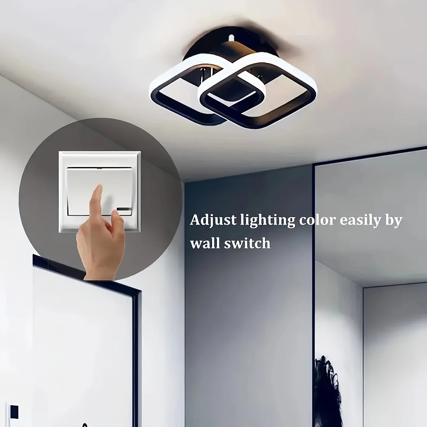 Double-Sided Square Ceiling Light