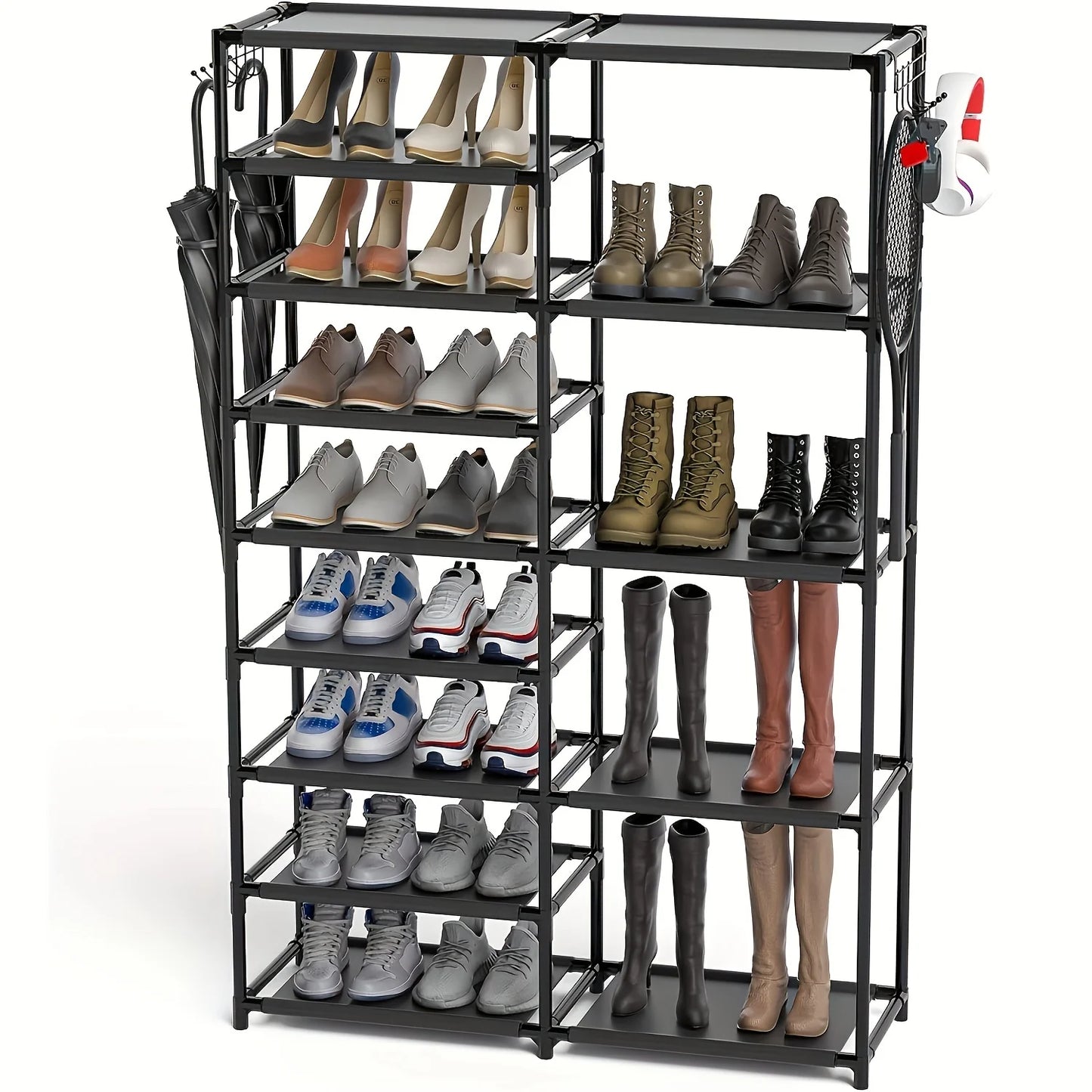 9-Tier Tall Shoe Rack Free-Standing