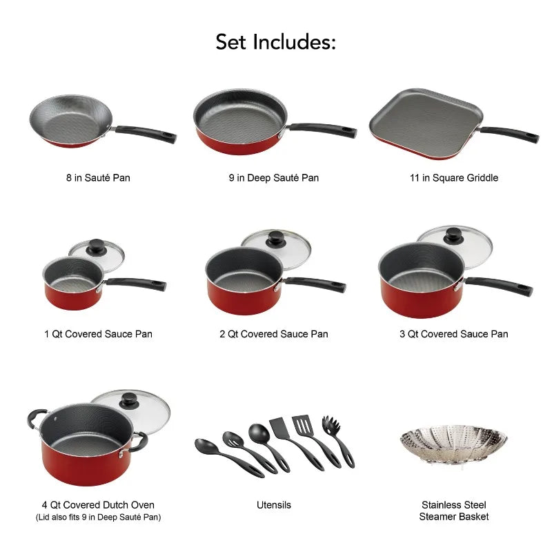 18-Piece Non-Stick Cookware Set
