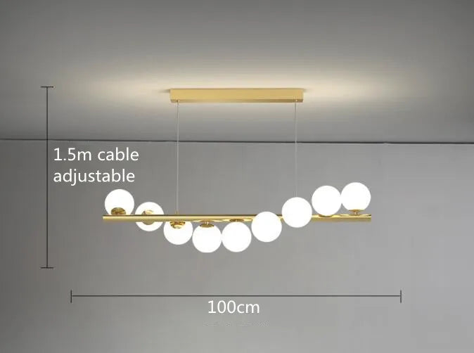 LED Glass Chandelier