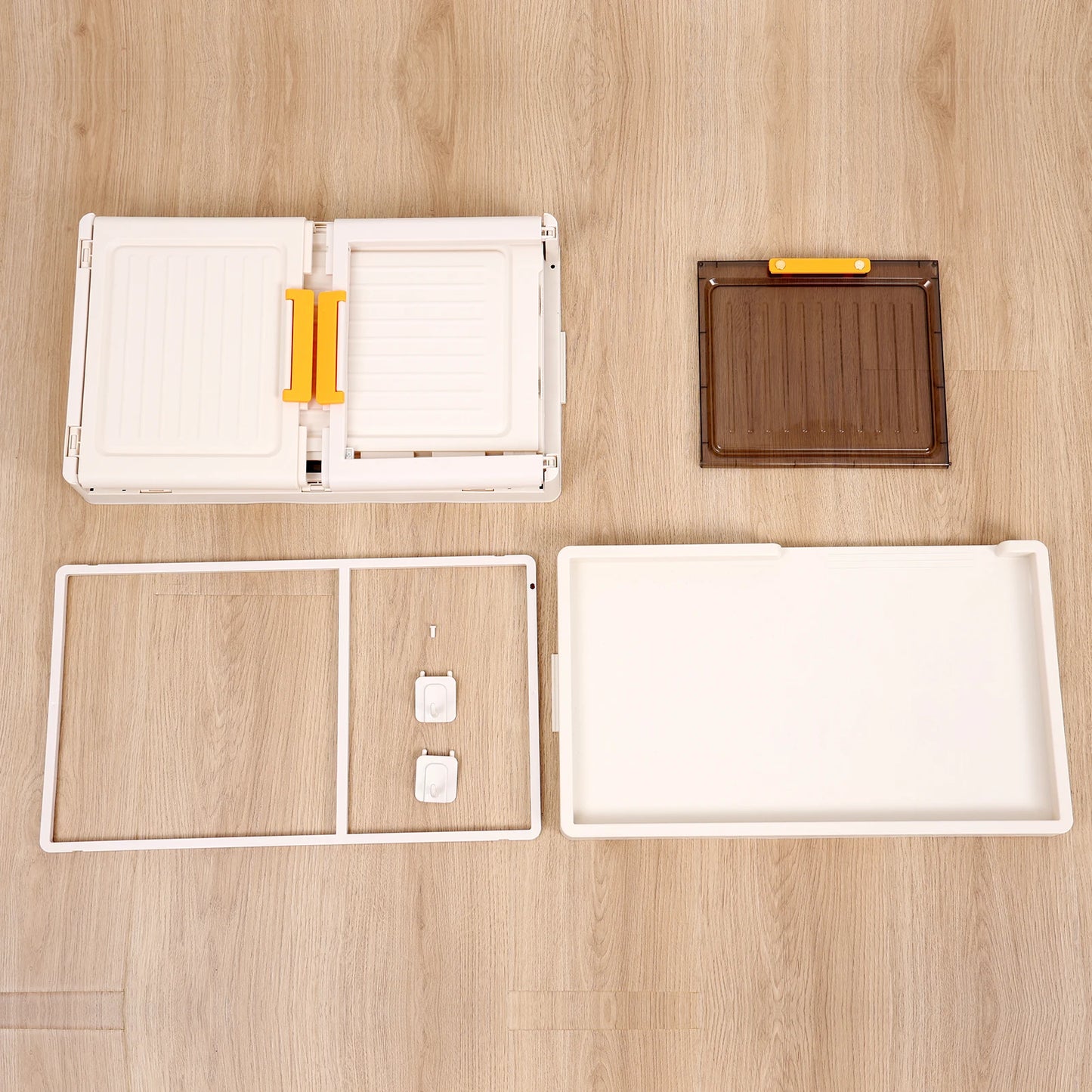 Stackable Collapsible Storage Bins with Wheels