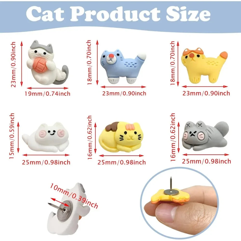 30 pcs Cartoon Push Pins for Cork Board