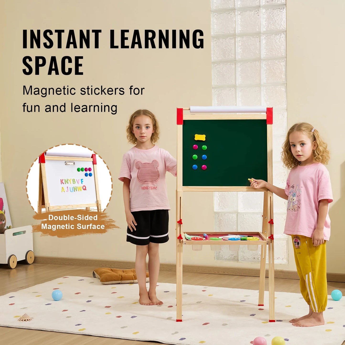 Children Magnetic Drawing Board Double-Sided