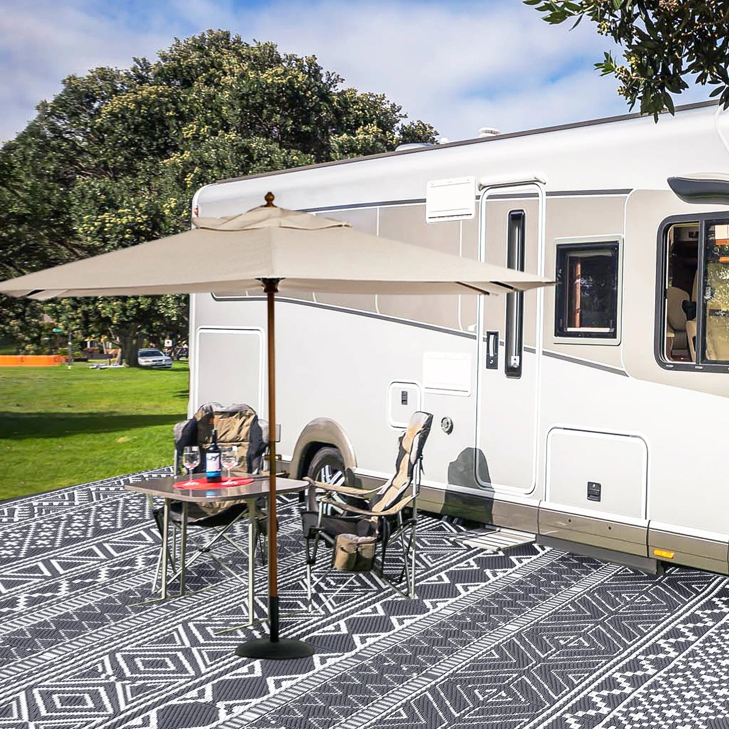 Outdoor 5x8 Waterproof Reversible Rug