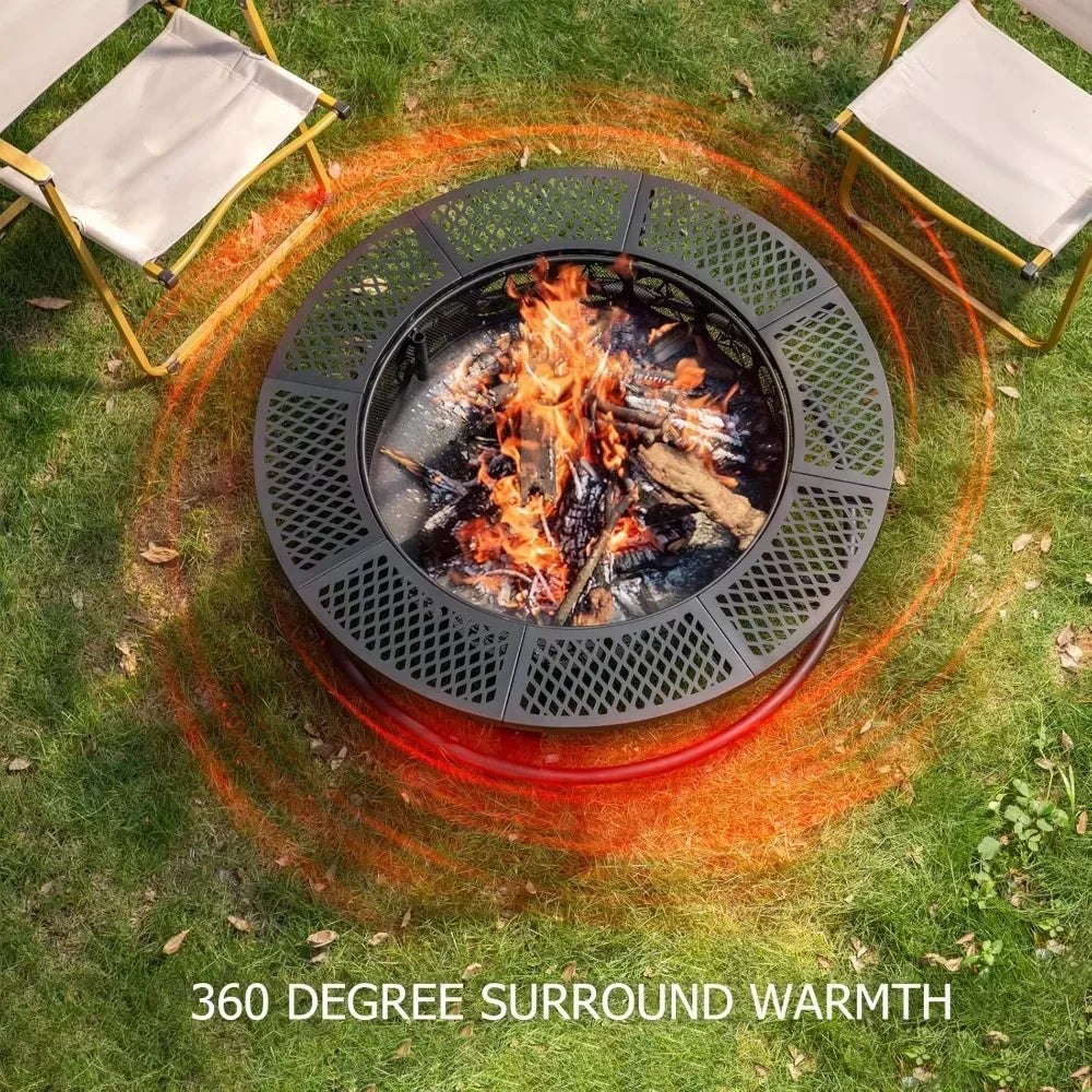 36 Inch Fire Pit with Cooking Gril