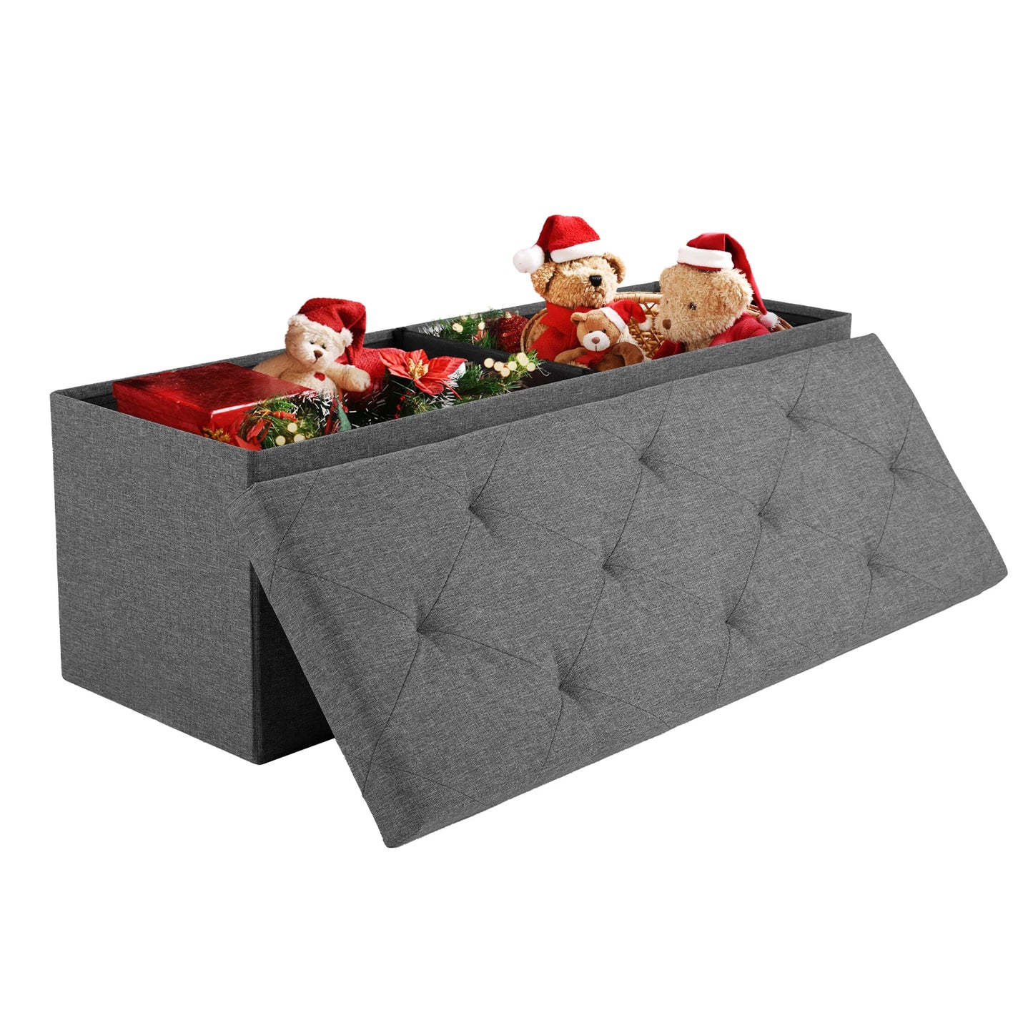 Hidden Storage Footstool Bench