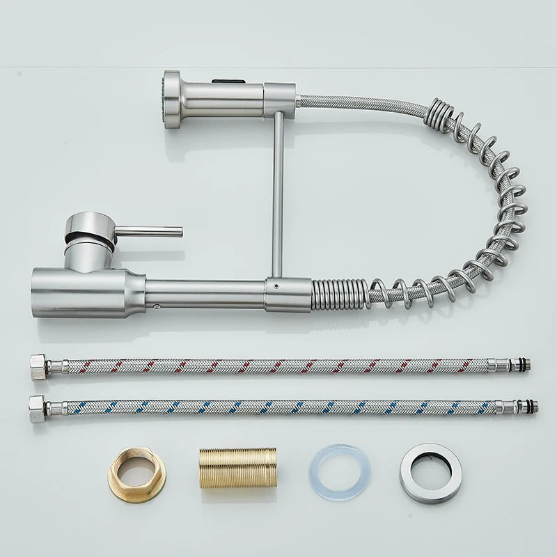 Pull Down Kitchen Faucet 360° Swivel Nozzle