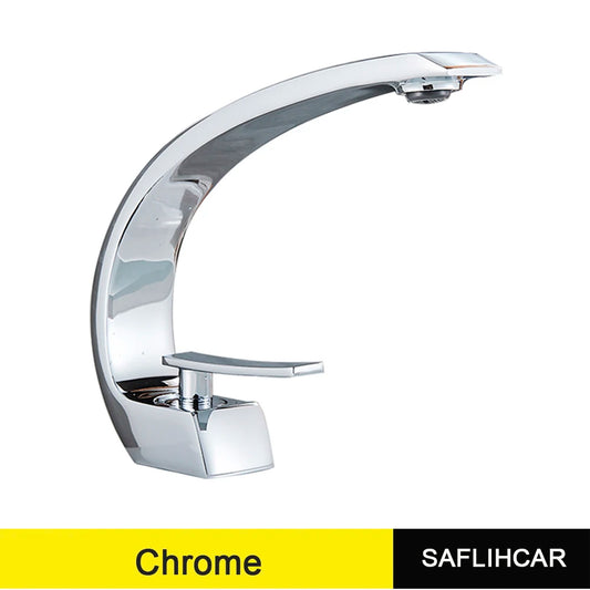 Bathroom Faucet Single Handle Deck Mount Crane