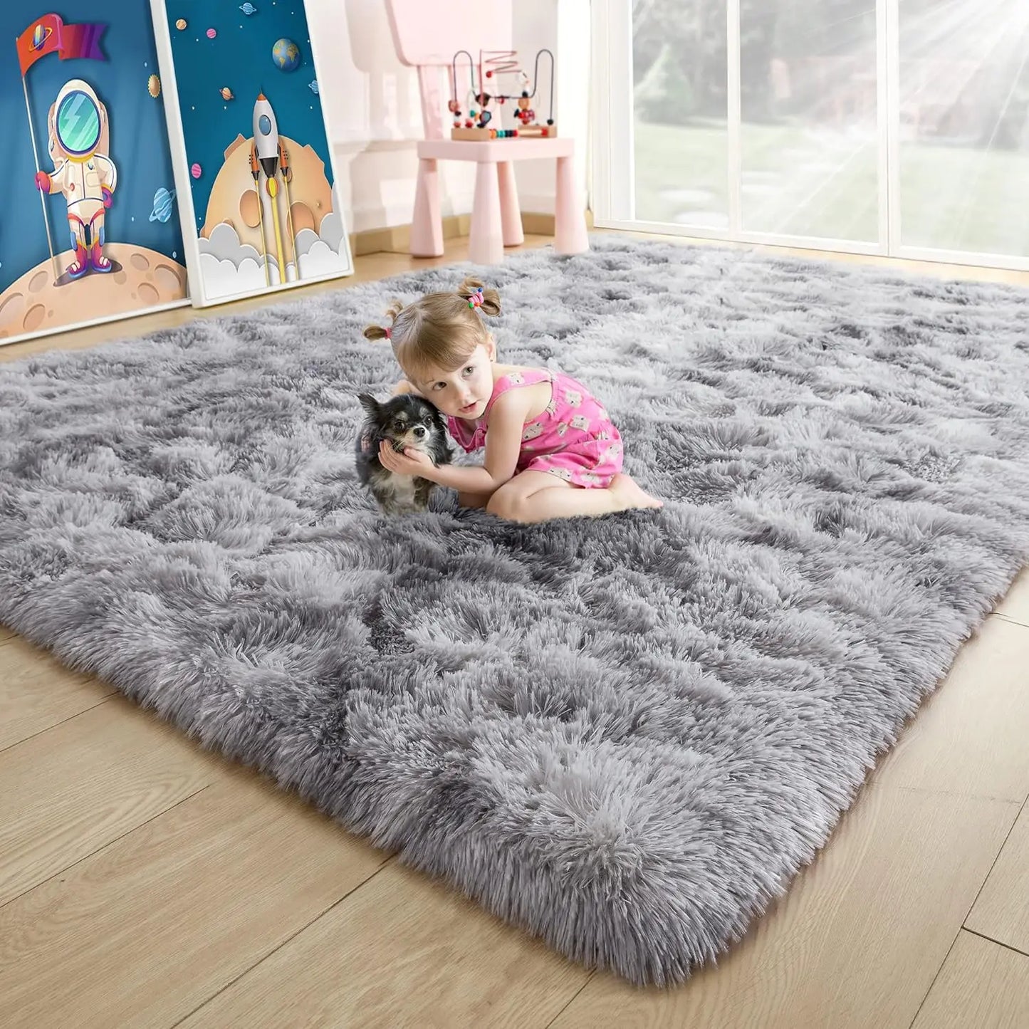Fluffy Area Rug Non Slip for Hardwood Floors