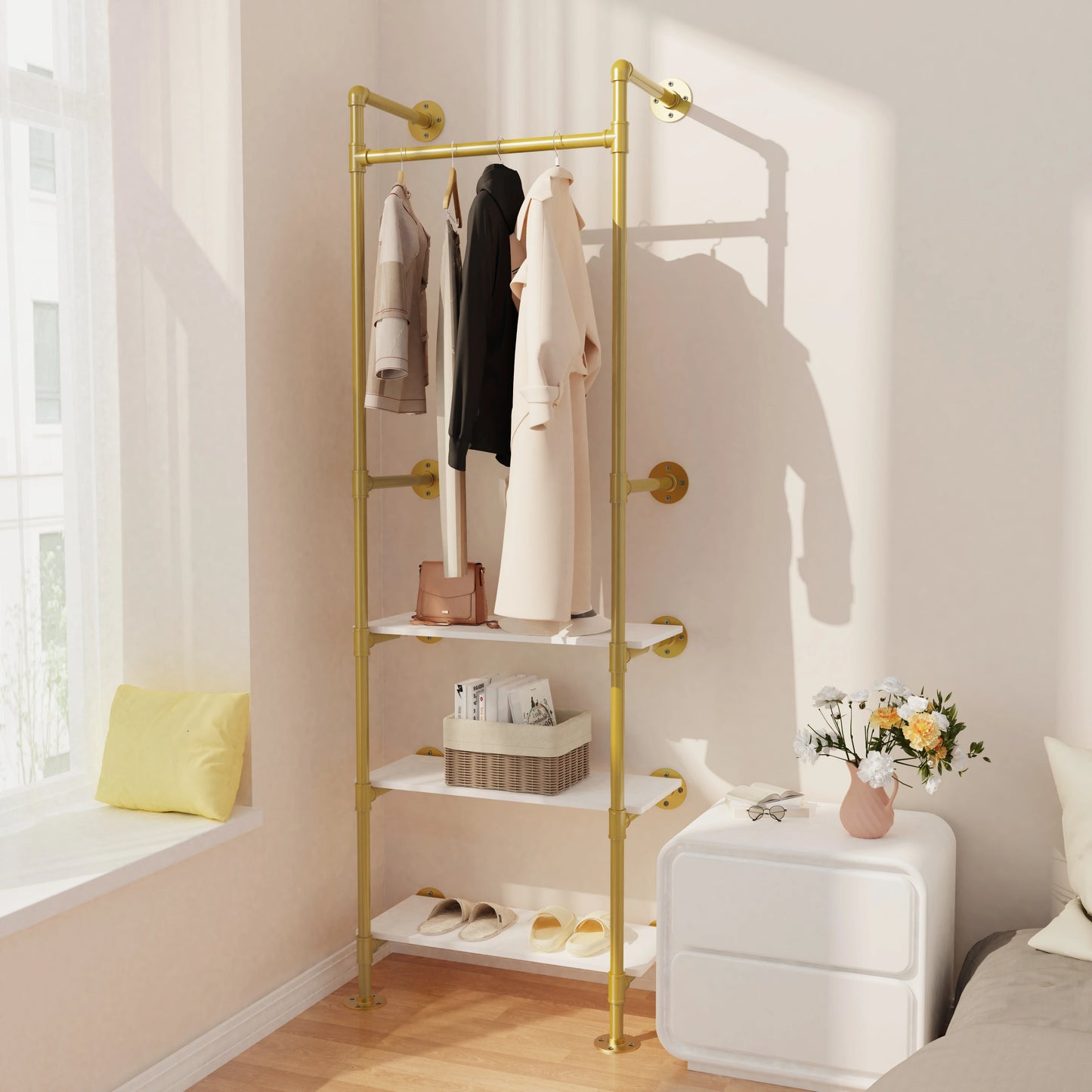 Industrial Pipe Clothing Rack