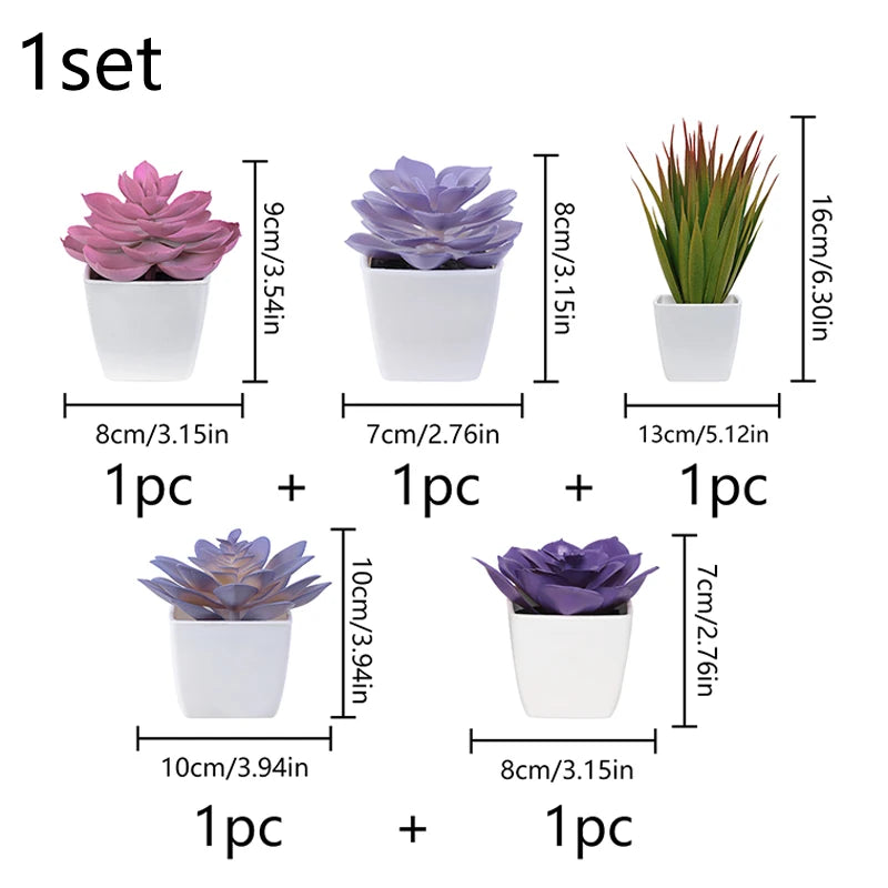 1SET Simulation Mini Potted Plant