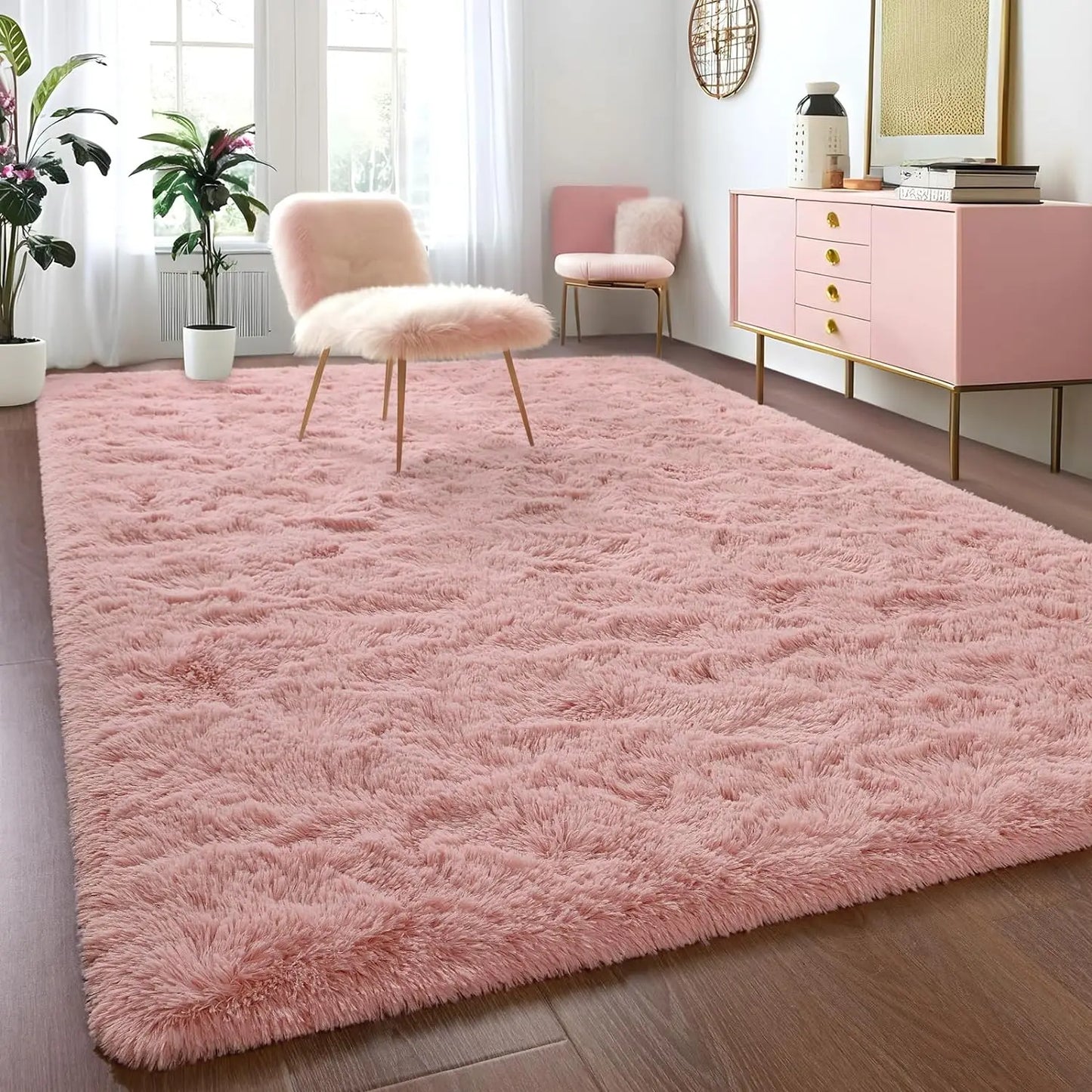 Fluffy Area Rug Non Slip for Hardwood Floors