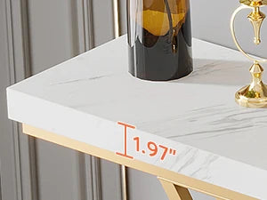 59 inch Gold Entryway Table