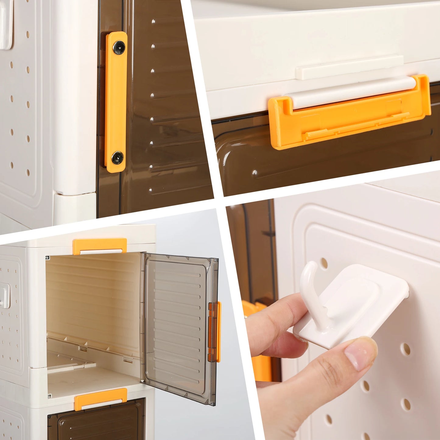 Stackable Collapsible Storage Bins with Wheels