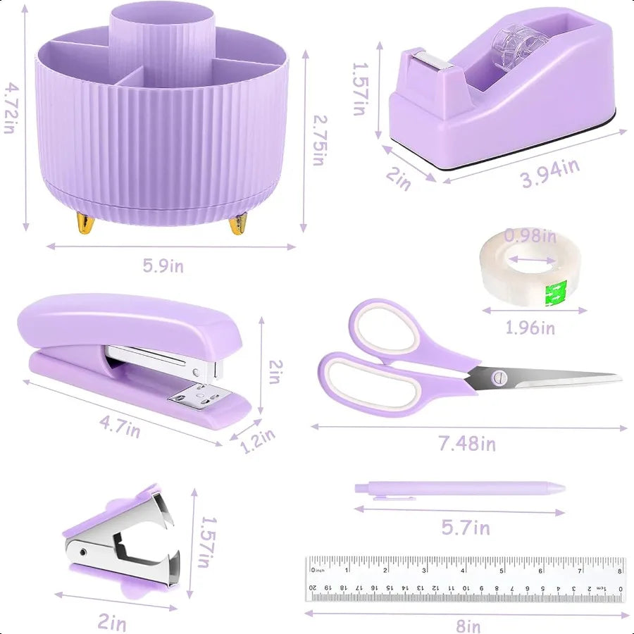 Purple 360°Pen Holder And Accessories