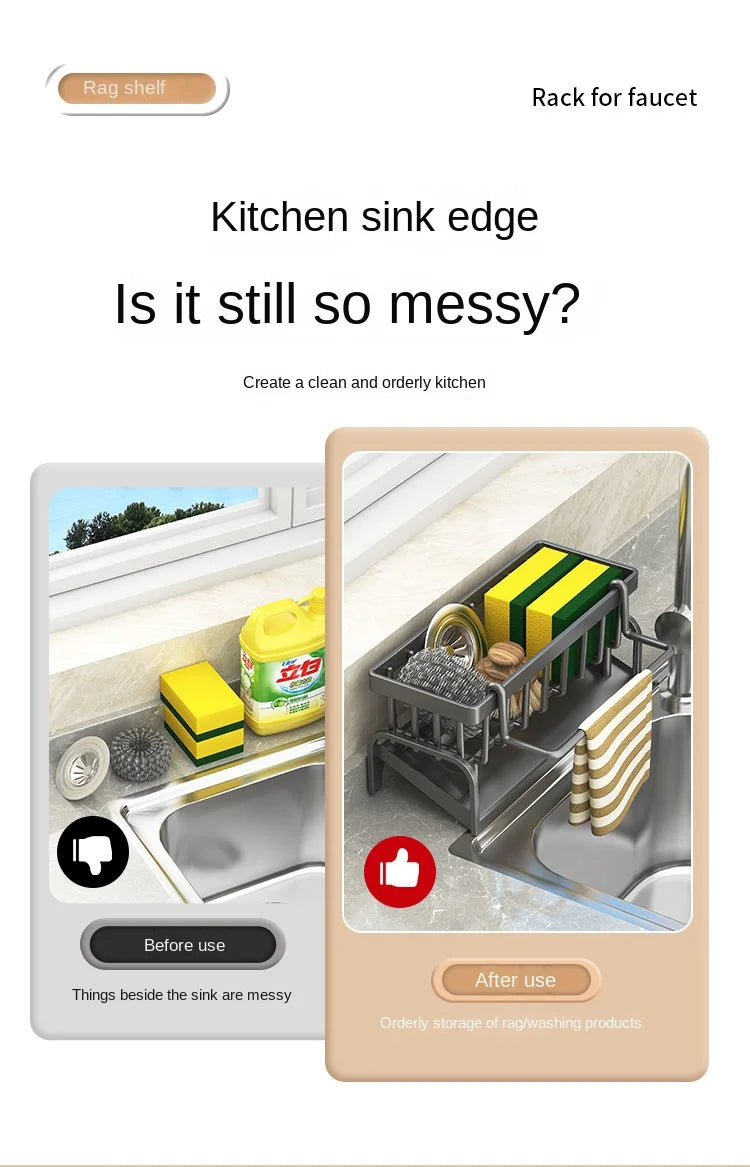 Kitchen Cleaning Cloth Storage Draining Rack