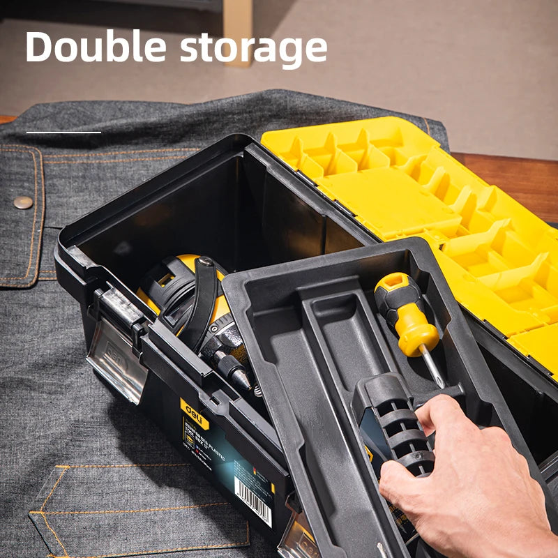 Tool Box Storage Organizer with Secure Latch