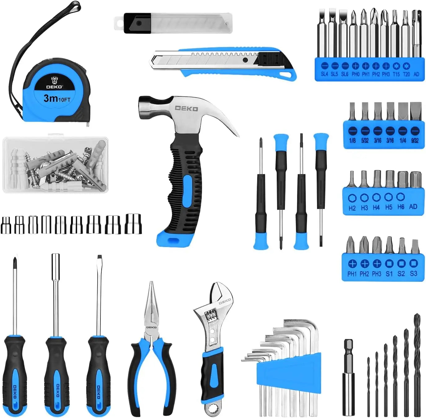 Drill Set with 8V Blue Cordless Drill